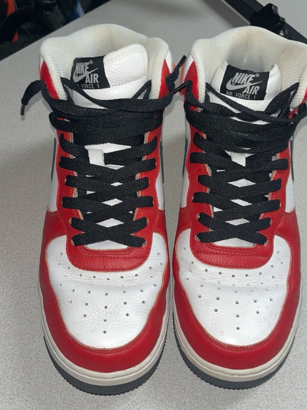 Nike Air Force 1 Men 39s Sneakers White Red Black